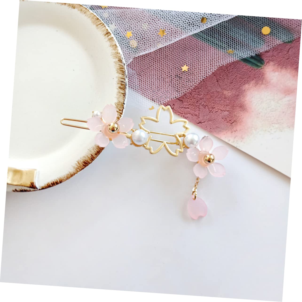 Amazon.com : Japanese Cherry Flower Hair Claw Clips for Women 2Pcs
