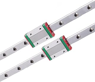 Track Motion 2PCS MGN12 Linear Guide+ MGN12H Or MGN12C Slide Block 100 300 500 600 1000mm MGN12 Miniature Linear Rail Slide guideway Rails (Color : MGN12H, Size : 300mm)