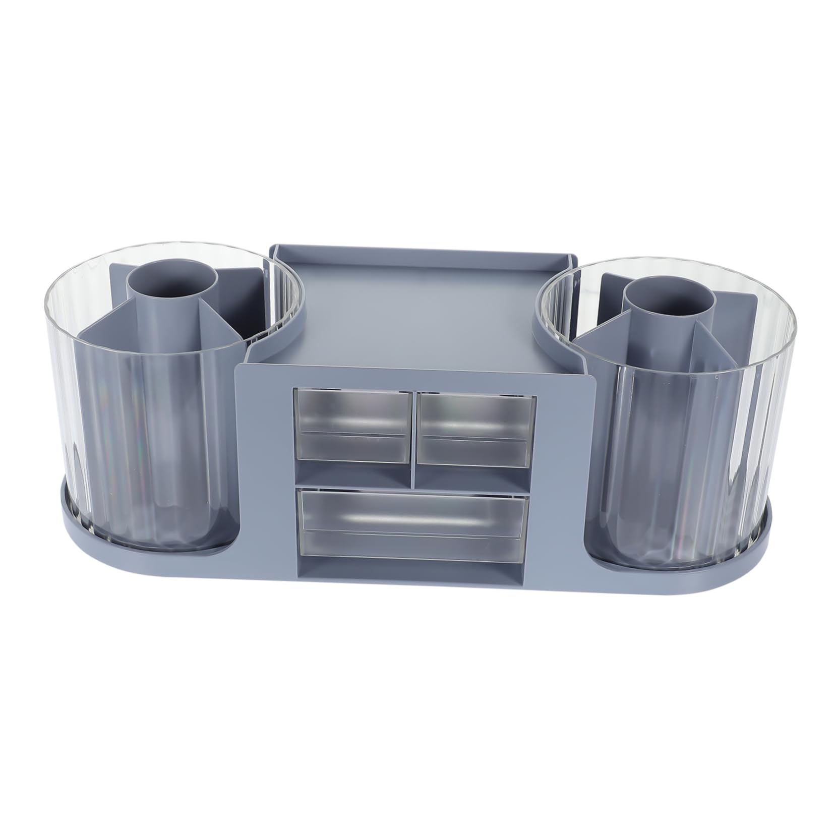Rangement organisateur de bureau bleu DOITOOL avec pot à crayons et boîte de rangement de table