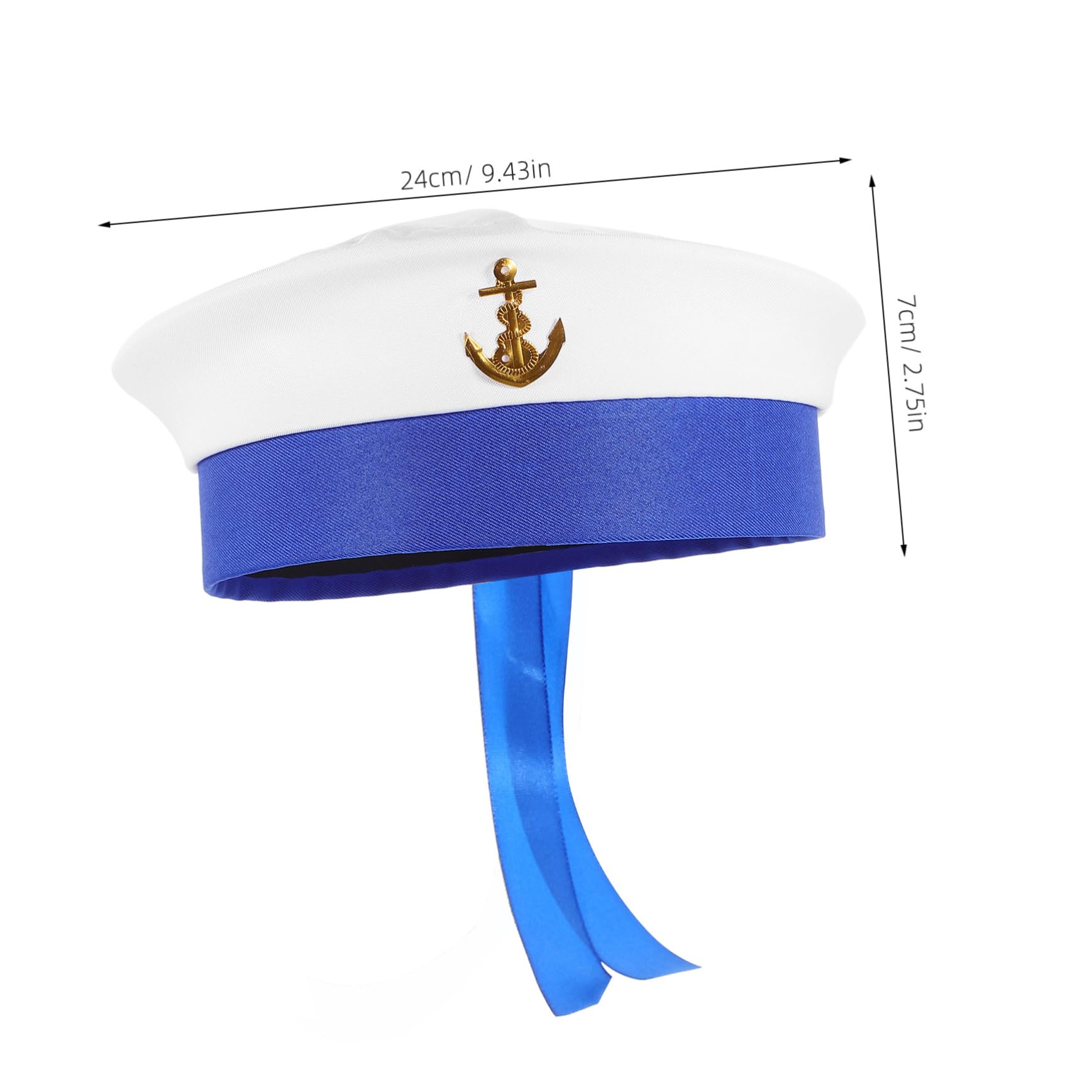 PRETYZOOM 5 Pz berretto della marina festa a tema vacanze cappelli berretto da marinaio cappello cosplay da marinaio per la adulto nastro cappello decorativo oggetti di scena uomo