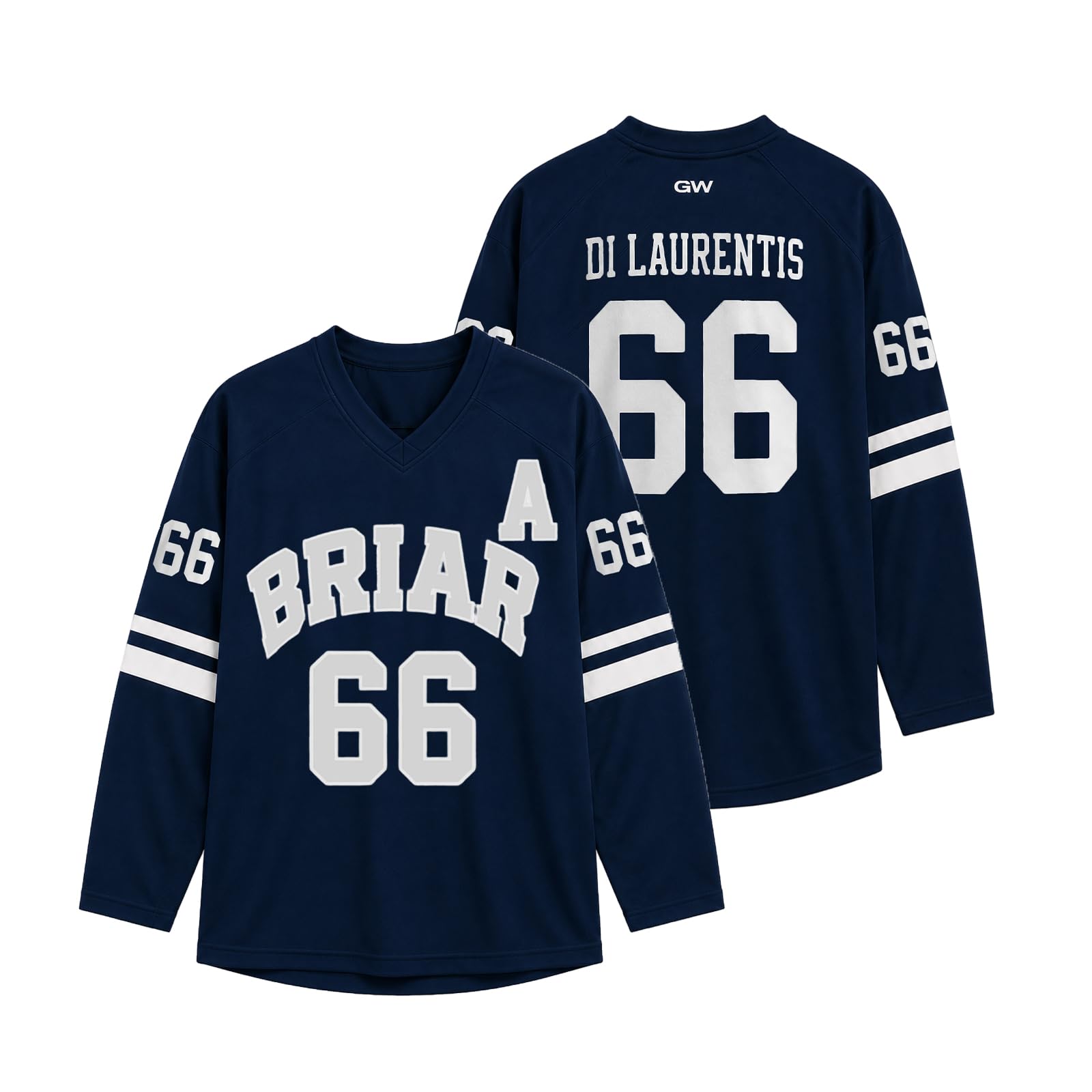 Off Campus Hockey Jersey Graham 44 & Logan 22 & Tucker 46 & Dean 66 Briar U Jersey Shirt Vneck Sweatshirt Sport Pullover Unisex Long Sleeve Sports Inspired Shirts Off Campus Merch for Fans