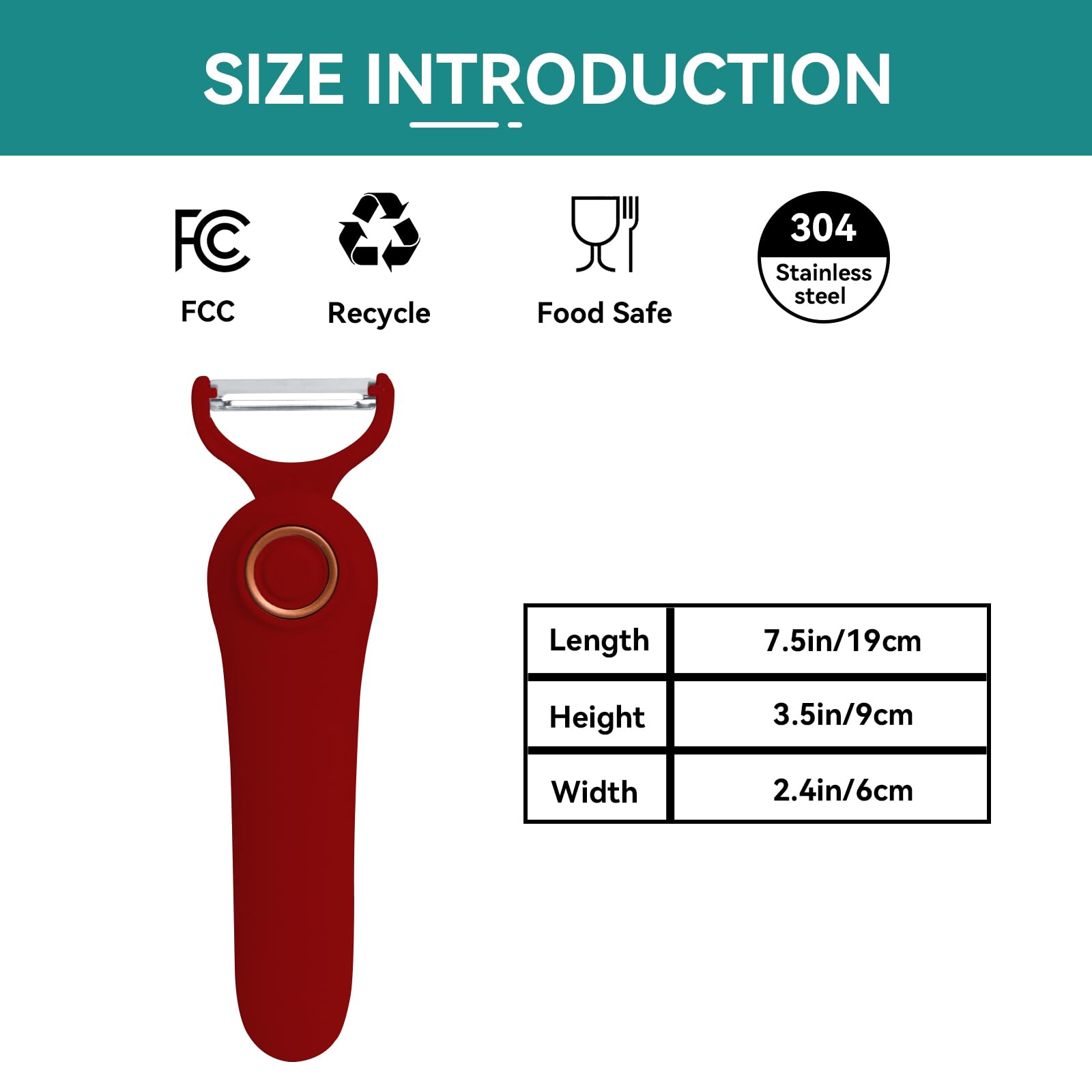 SUNHAIXIA Pelador eléctrico Orbital Pelador de verduras con cuchillas multifuncionales de acero inoxidable recargable por USB PL907E (PL907-rojo)