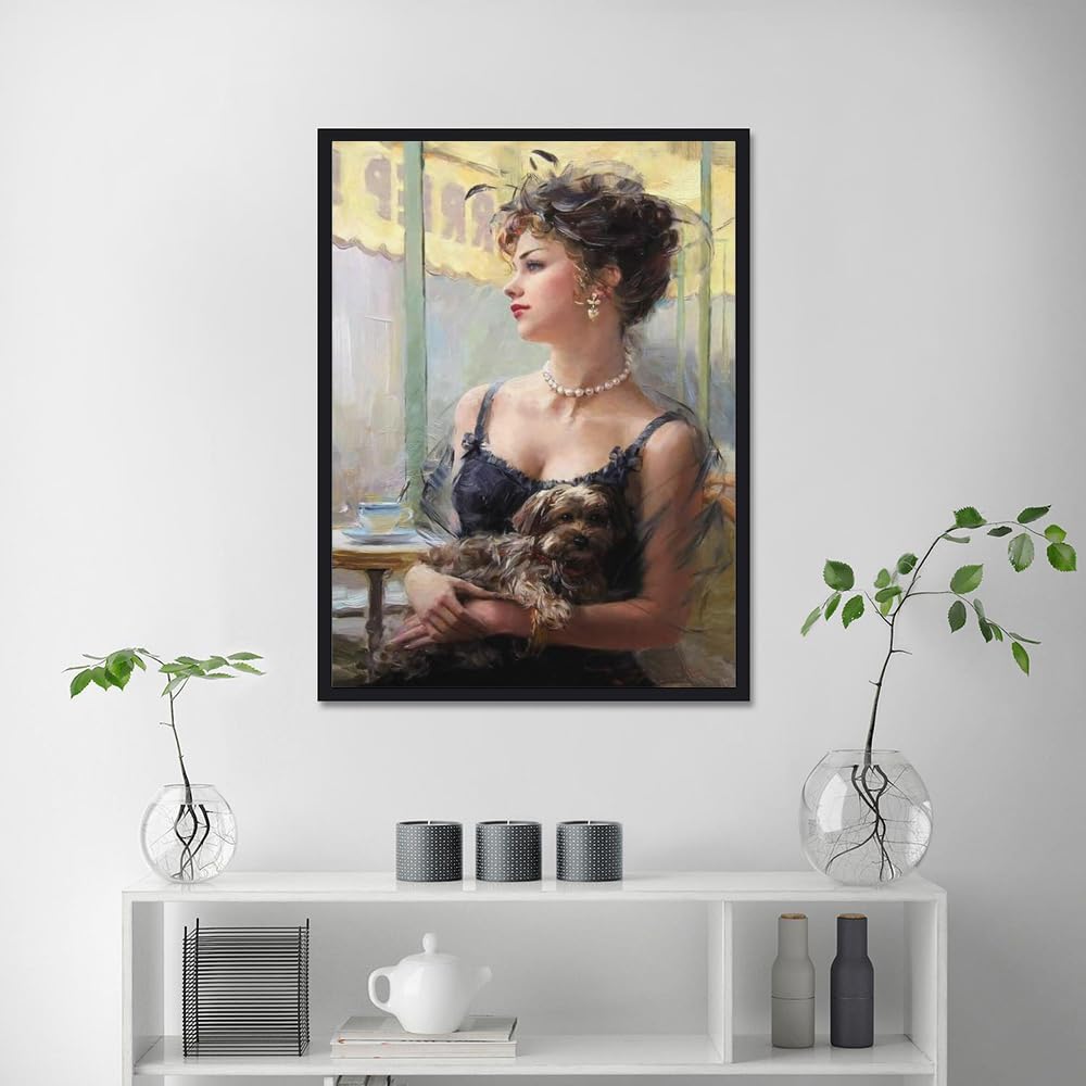 Amazon.co.jp: エレガントな女性のキャンバスの壁のアート