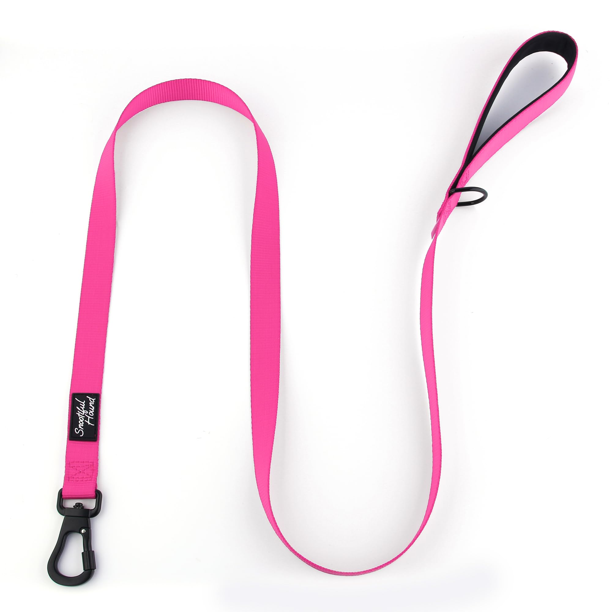 Snootiful Hound Secure Locking Dog Lead with Padded Handle - Carabiner Dog Leash - Anti Theft (Pink, 120cm) - Image 3