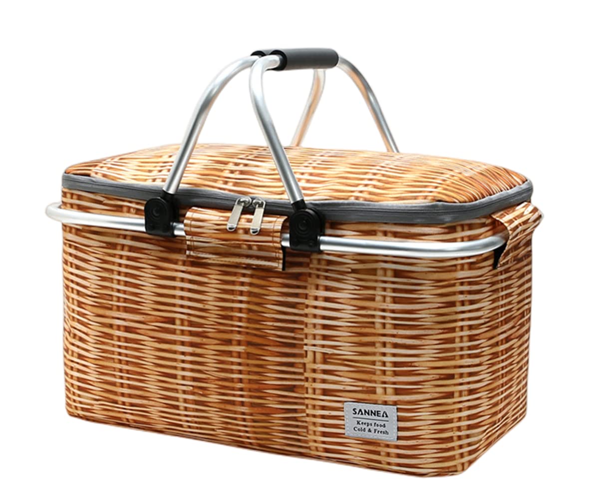 Amazon｜クーラーバスケット 保冷保温バスケットピクニック バスケット