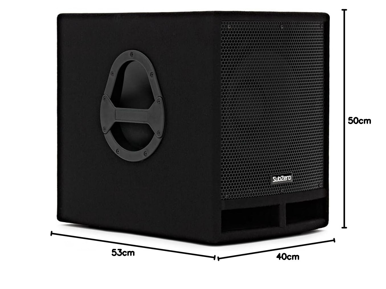 SubZero Passiver 12-Zoll-PA-Subwoofer C12S - 300W RMS | Fügt Ihrem PA-System Mehr Bässe Hinzu, 300W RMS/420W Spitze/1200W Max, 40-150Hz-Ansprache, Einfacher Transport