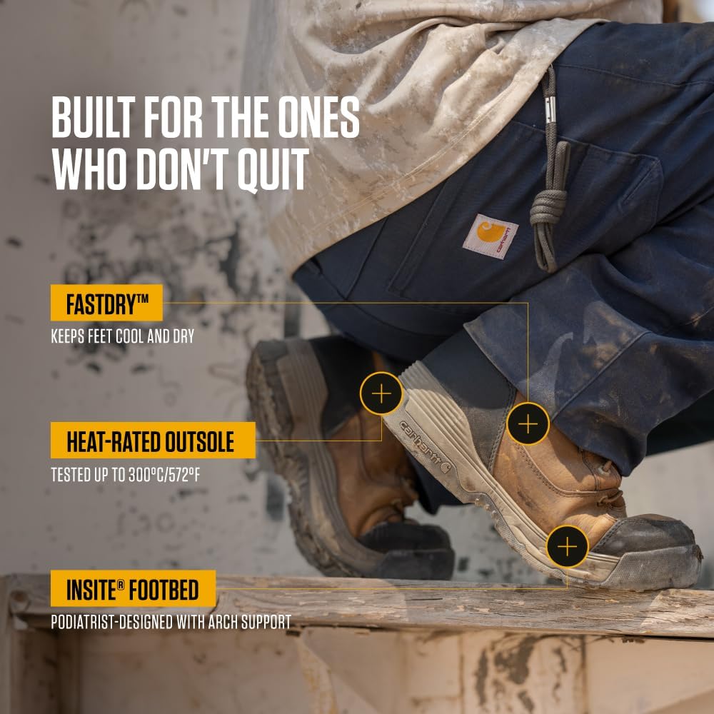 Carhartt mens Force Hd 6" Waterproof Composite Toe Work Boot