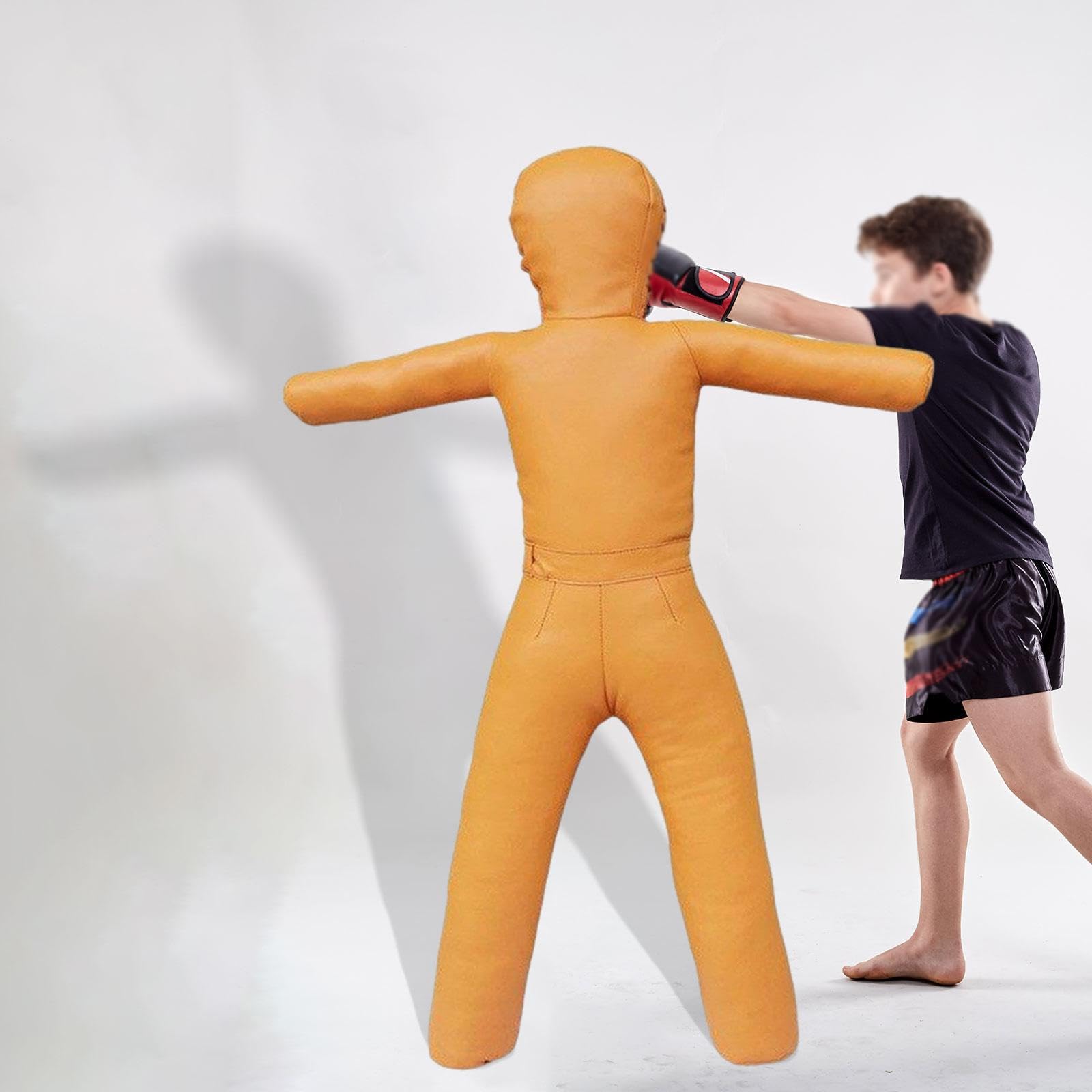 Fenteer Manichino da Lotta per Bambini, Attrezzatura da Boxe, Multiuso, Robusto, Vuoto, Dispositivo di Allenamento per Taekwondo, Manichino da Placcaggio, 130