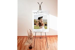 Personalized Grad Party Welcome Sign - Elegant Graduation Decoration