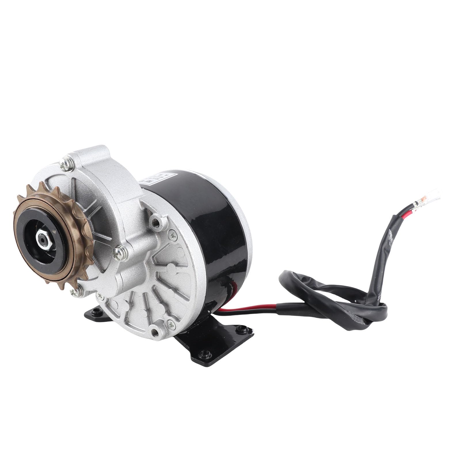 Motor de Engranaje 12V 250W, 2950 Rpm Reducción de Cepillo de CC Motor Eléctrico con 16 Dientes Rodadas para Bicicleta Eléctrica, Scooter, Ciclomotor, ATV