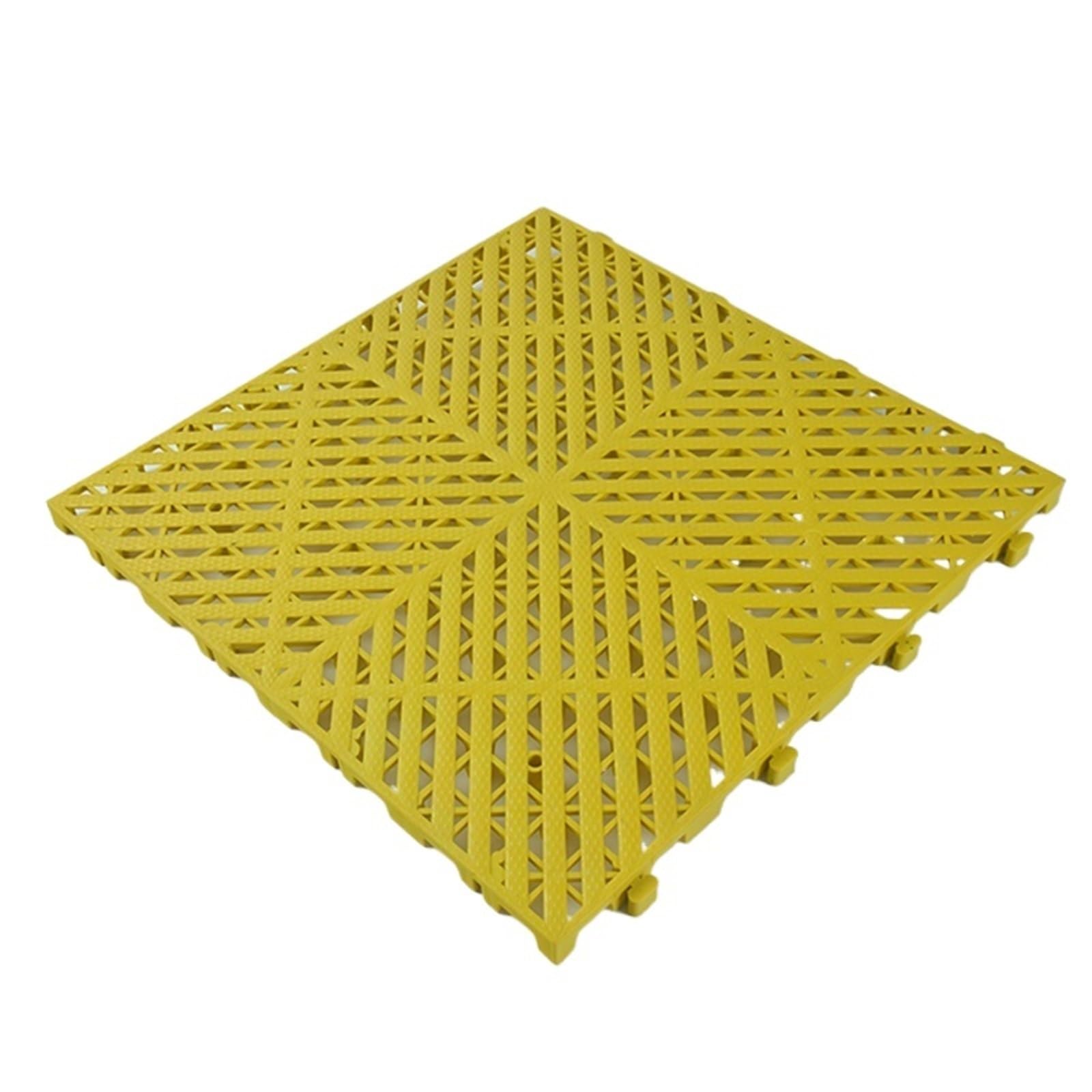 Baldosas industriales, Suelo Modular de Polipropileno for Garaje, baldosas for Lavado de Coches, 40 x 40 x 2 cm(Yellow)