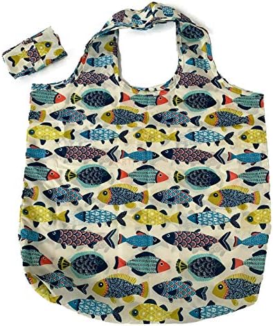 Large Novelty Themed Reusable Eco Roll Up Foldaway Shopping Beach Bag Pouch 60cm x 40cm (Cats in Waiting)