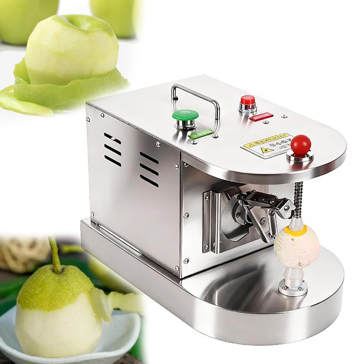 ZenHailure Electric Rotating Fruit & Vegetable Peeler,Durable Stainless Steel Construction,Adjustable Working Height to Suit Peaches,Kiwis,Mangoes and Citrus Fruits