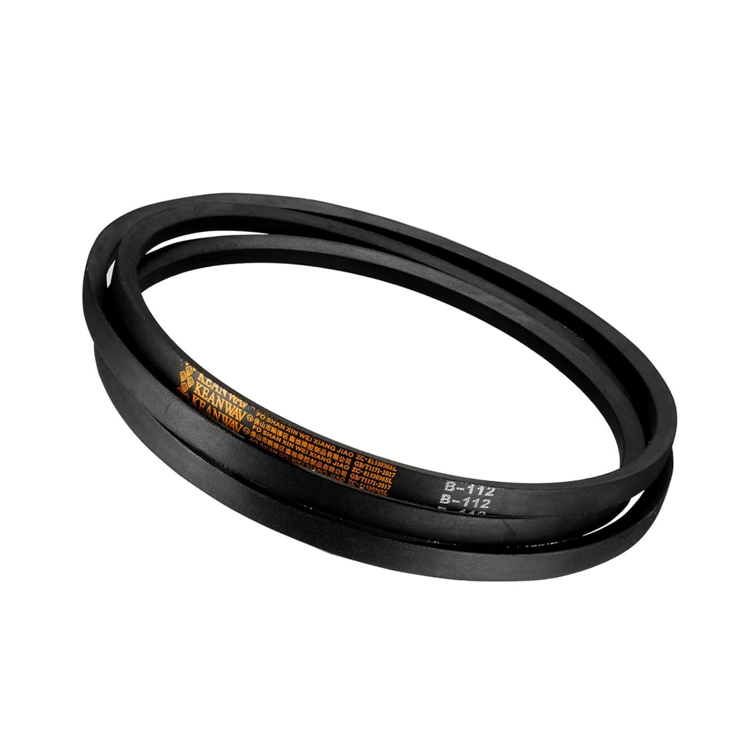 B-112 Rubber V-Belts - [112 Inch Pitch Girth] Wrapped B Section Industrial Power Drive Belt for Transmission Use, 5/8 Inch Width 13/32 Inch Thick