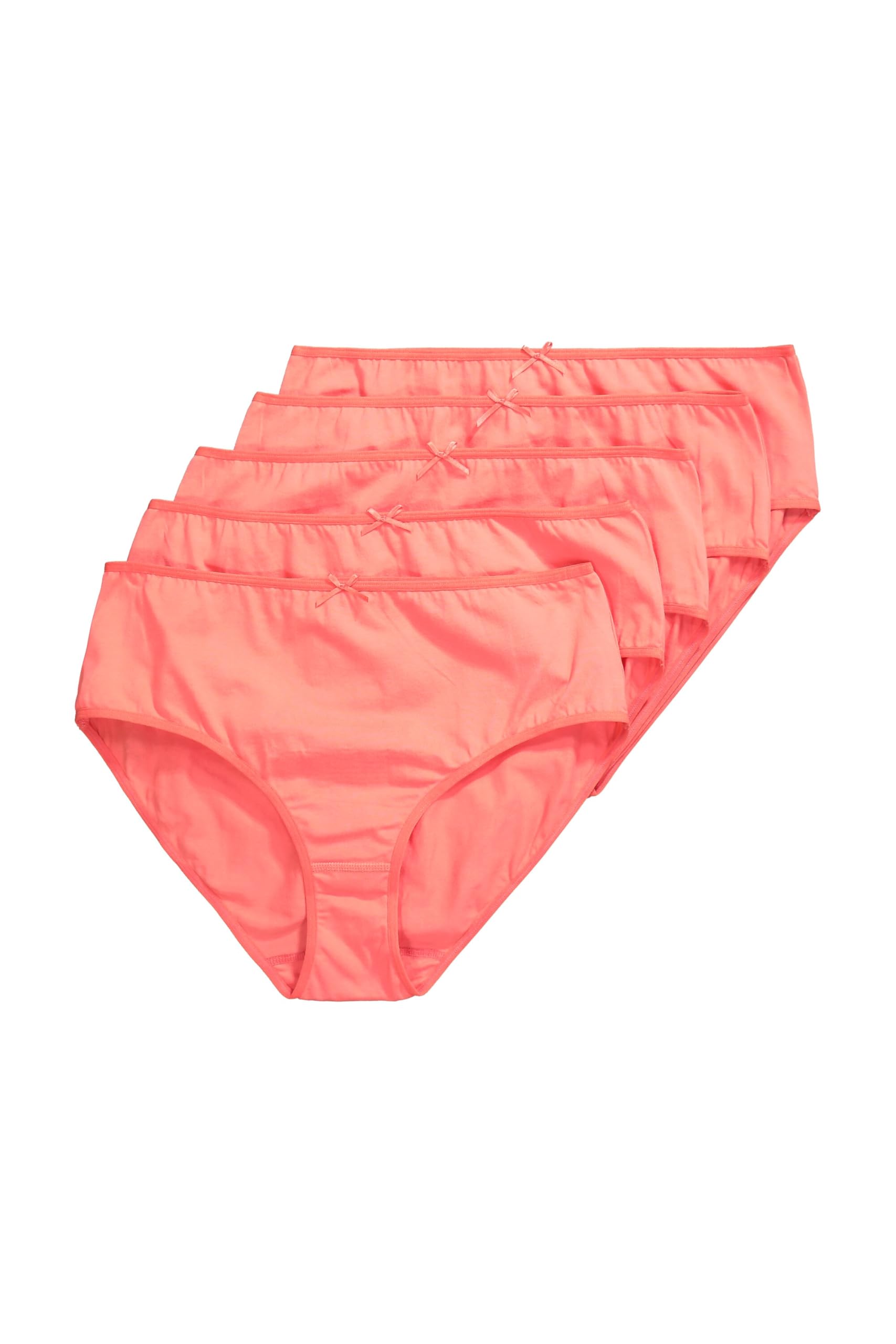 Ulla Popken Damen große Größen Übergrößen Plus Size Midislips, 5er-Pack, einfarbig, bis Gr. 66/68