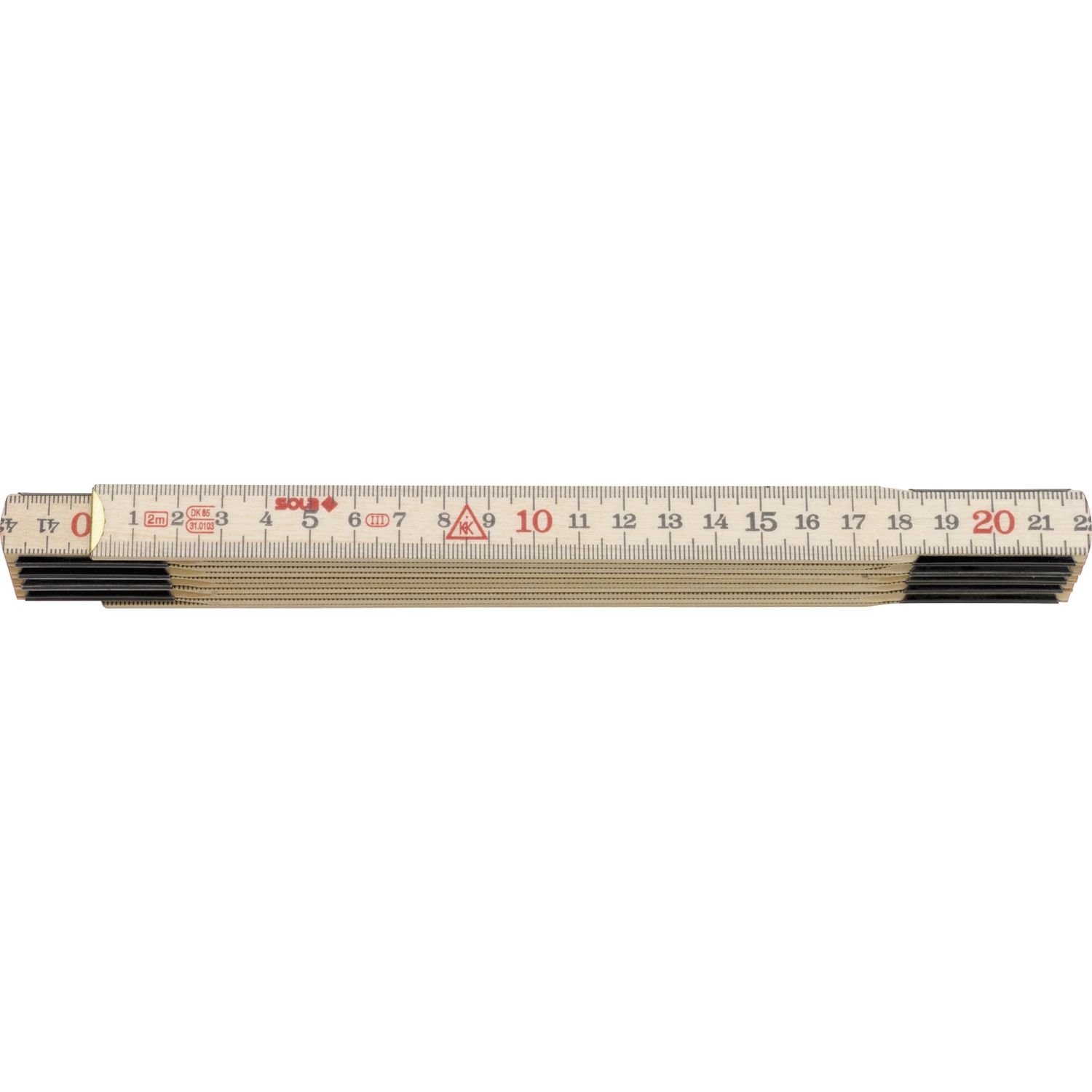SolaH 2 m Wooden Ruler / 10 Folds