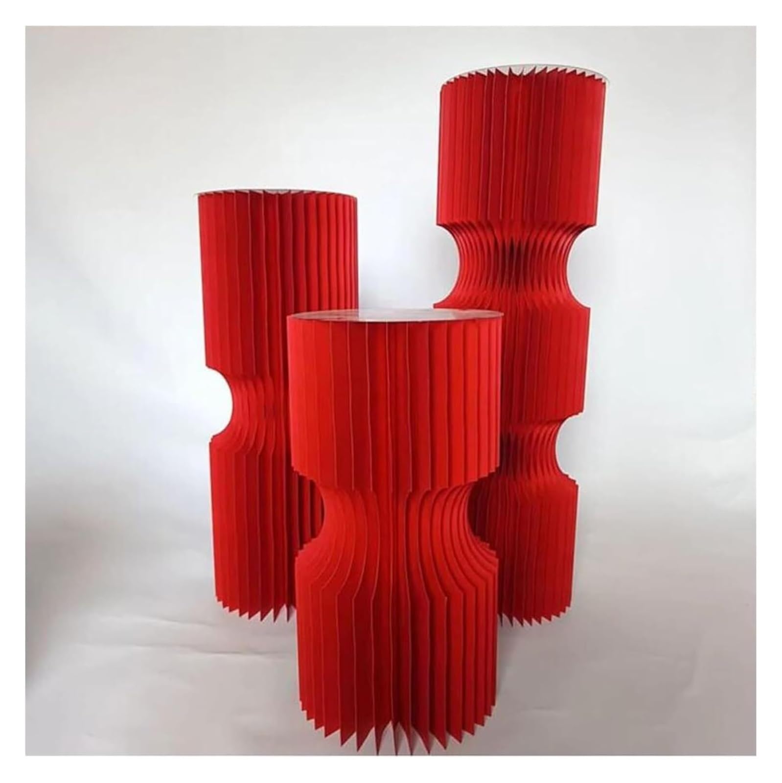 GDHKDDFL Paper advertising stands for trade shows and event Foldable Paper Columns Display Pedestals Stands, Centerpieces Cardboard Roman Pillar