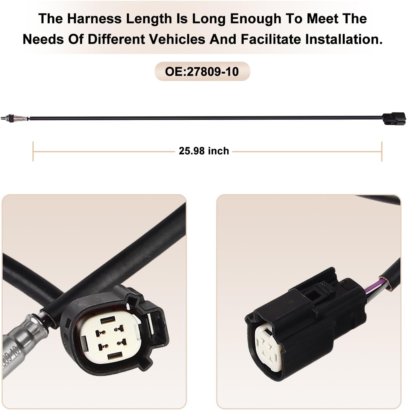 Oxygen O2 Sensor Downstream 27809-10 Fits for Electra Road Street Tri Glide, Road King 2010 2011 2013 2014, Replace 2780910 93214063 14276