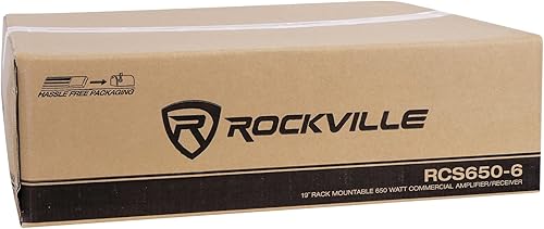 Miniatura 8 de Rockville RCS650-6 Amplificador comercial de 650 W, 6 zonas, 70 V, Bluetooth, reproducción USBSDFM, montaje en rack, para restaurantes y oficinas