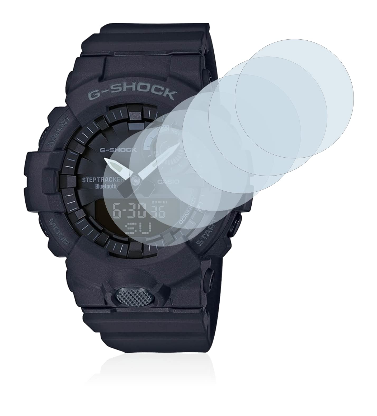 savvies Pellicola Vetro Temperato per Casio G-Shock GBA800 (3 Pezzi) Protezione, Schermo Protettivo, Glass Durezza 9H