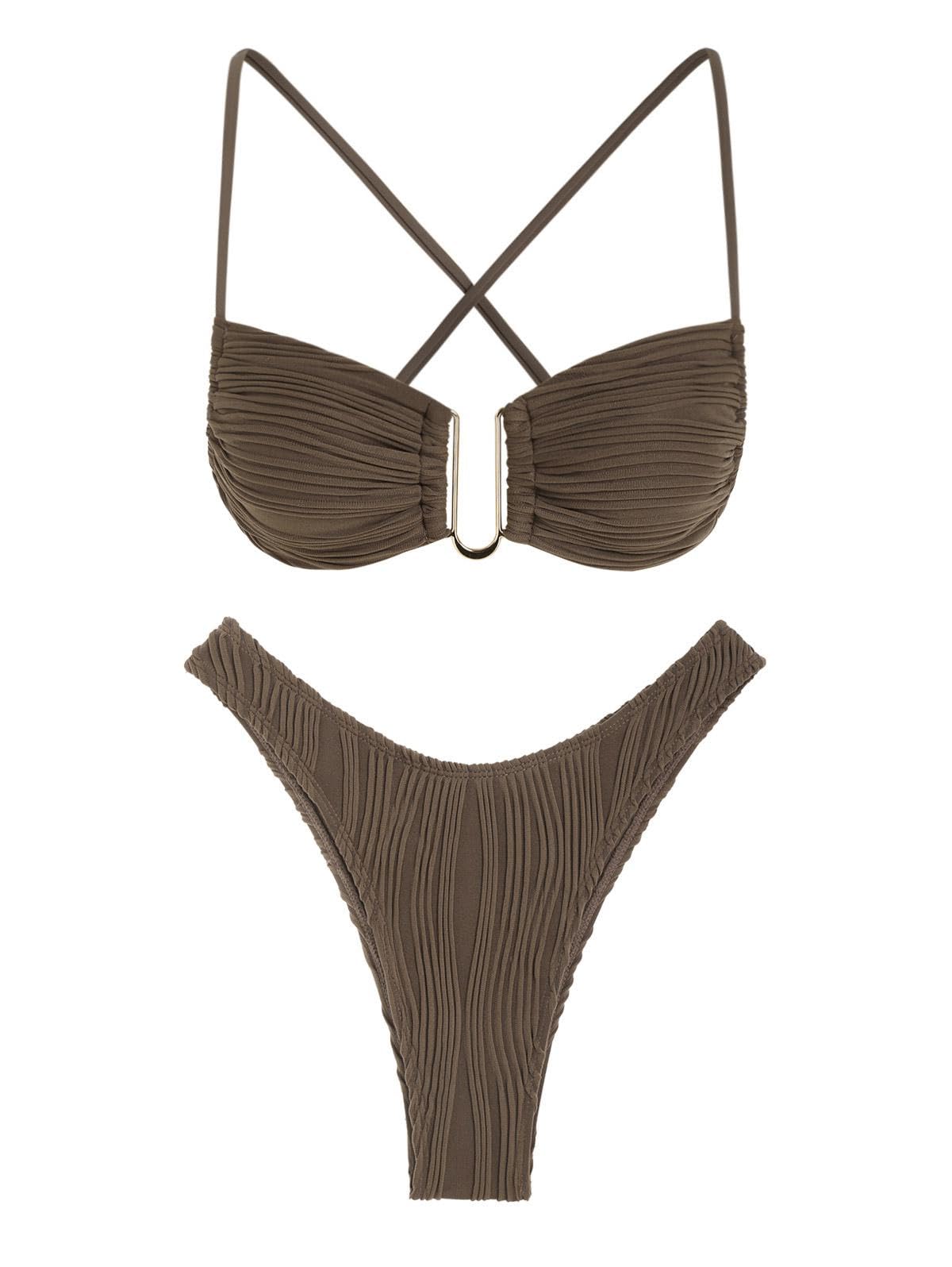 ZAFUL Textured Underwire Bikini
