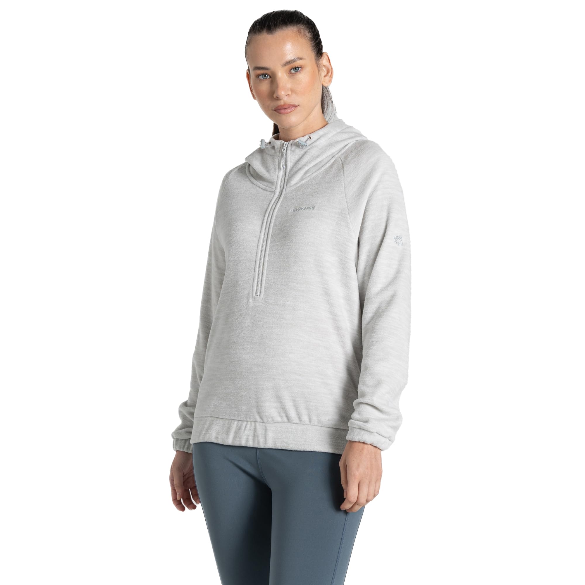 Craghoppers Women's Esk Hooded Half Zip Fleece Grey