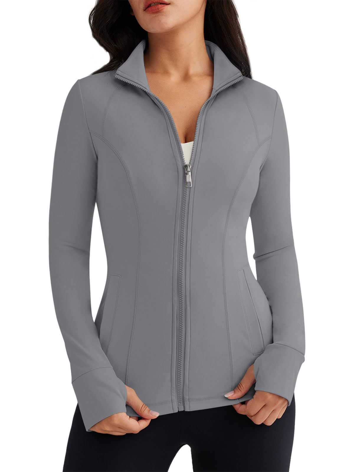 Trendy QueenWomens Lightweight Zip Up Jackets 2025 Athletic Hoodies Fall  Gym Shirts Running Workout Clothes with Pocket