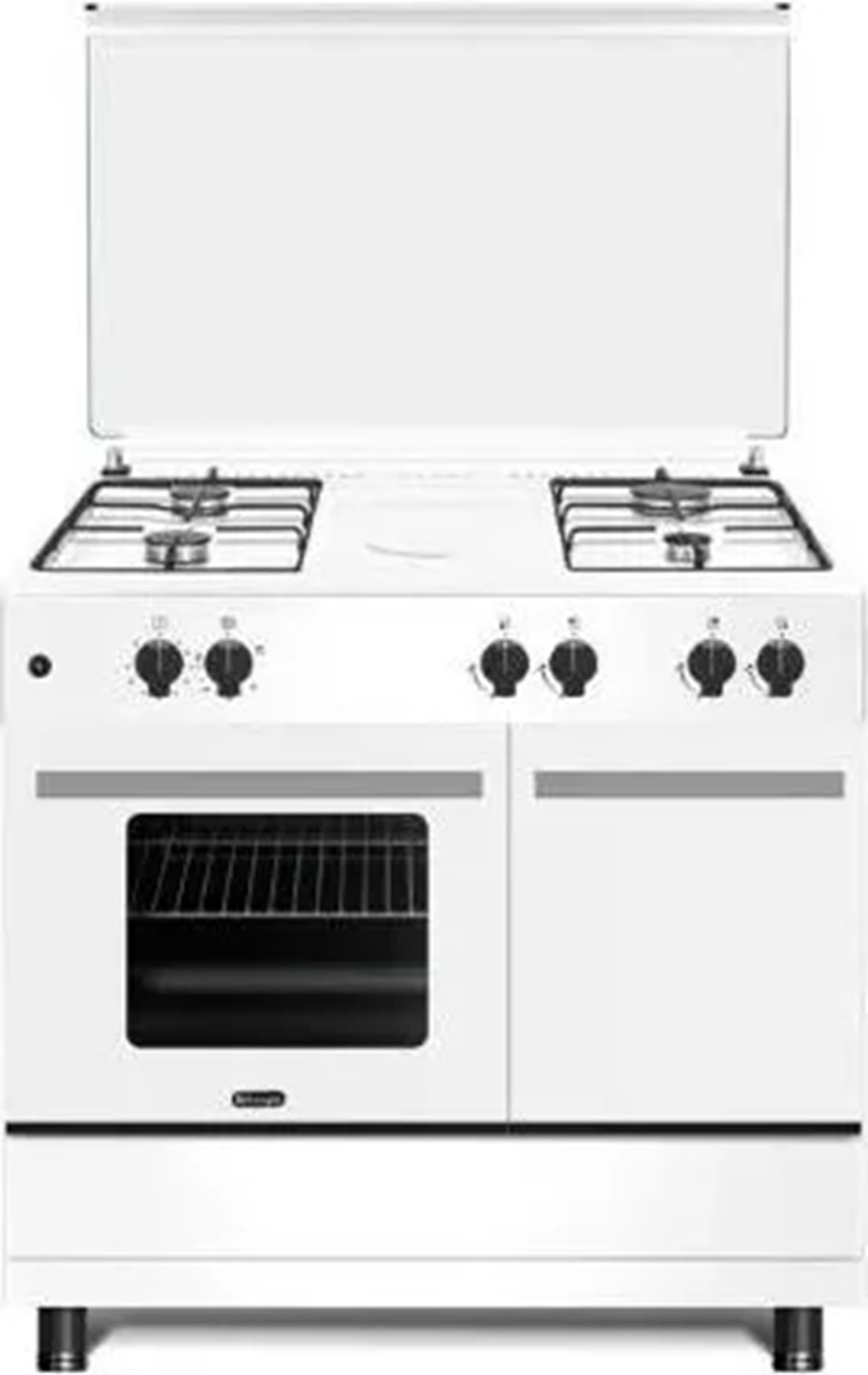 DL964GEWB - Cucina a gas con forno, 4 fuochi, bianco, 90x60 cm