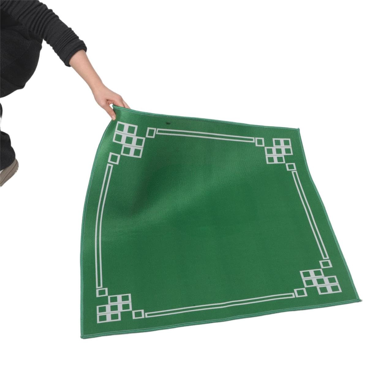 Homoyoyo Tapis de Jeu Carré 70x70 Cm Vert Antidérapant et Résistant | Tapis De Jeu De Mahjong AntidéRapant à L’Usure Tapis de Table Antibruit pour Jeux de Société, Poker, Dominos et Jeux Tuiles