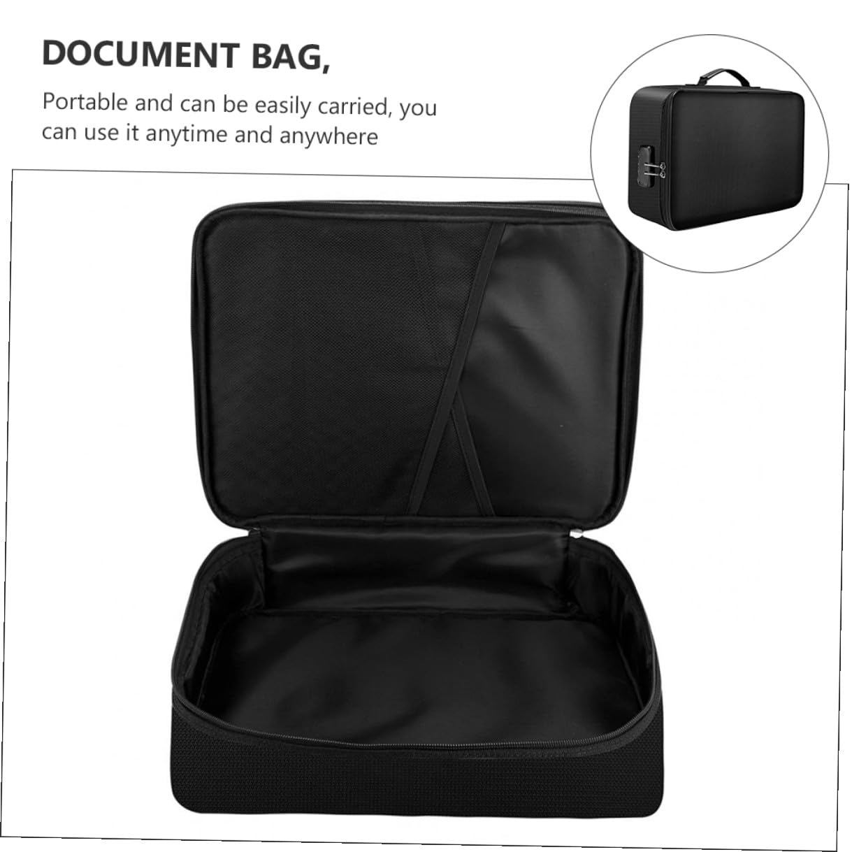 Borsa Porta Documenti Ignifuga Resistente al Calore e Agli Urti con Ampia Capacità per Passaporti Certificati e Oggetti di Valore per Ufficio e Viaggi