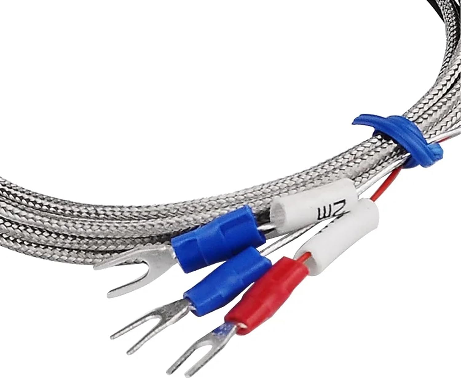 1pcs Stainless Steel Shield 10cm Probe Tube RTD PT100 Temperature Sensor with 2m 3 Cable Wires for Temperature Controller(Cable Length 2m)