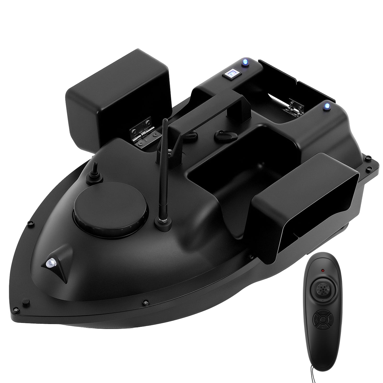 Barca da pesca telecomandata da 500 m, con luce di guida a LED, telecomando, batteria da 5200 mAh e caricatore con una sola mano, carico di 2 kg, 50 x 25 x 17 cm