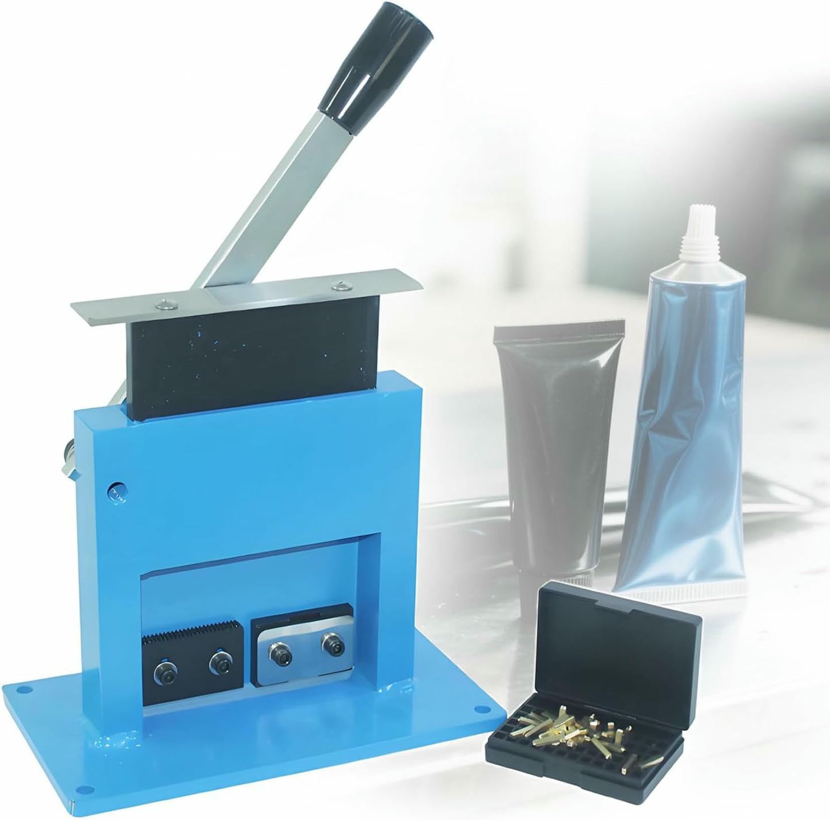 Macchina manuale di sigillamento del tubo per tubi di alluminio, larghezza massima del dente di 52mm, sigillante di imballaggio morbido del metallo per dentifricio e tubi cosmetici