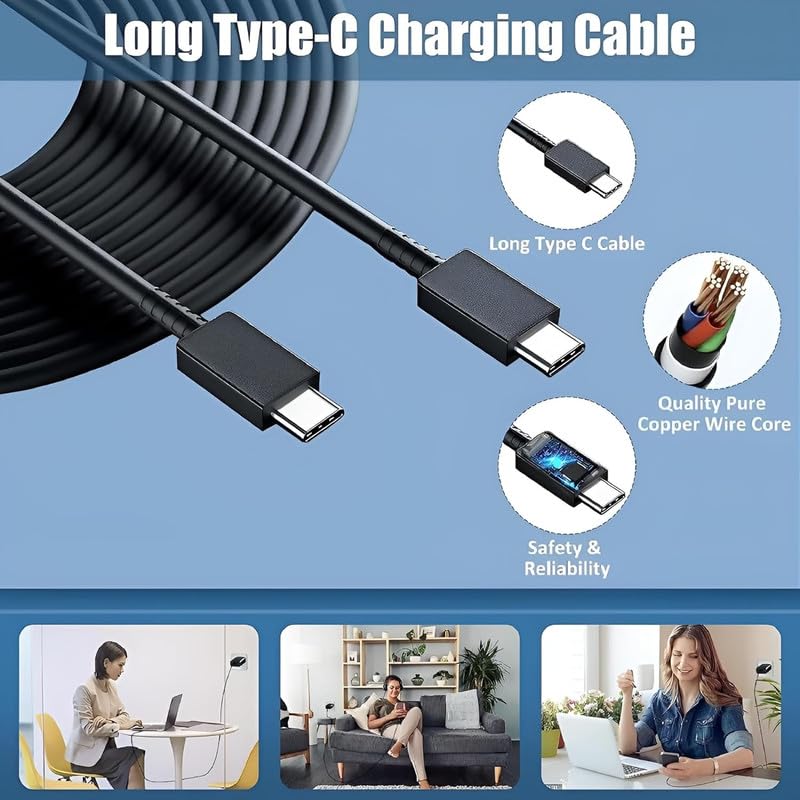 Image of 25W Type C Charger for Samsung Galaxy M15 5G | USB C to C Port Super Fast Charging Adapter for Galaxy Tab S9 Ultra /S9 Fe /S9 plus /S9 /A9 /A9 Plus /S8, 25 w Quick Mobile Phone Adaptor USB-C Device, Black