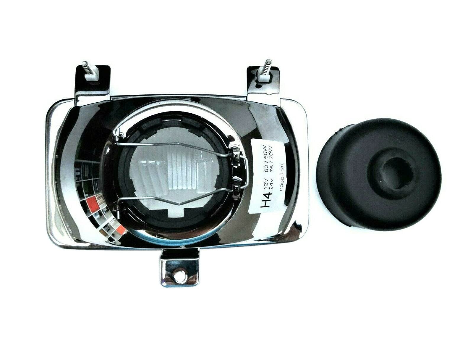 MelTruck 2x Faro H4 12V/24V Luz Larga y Corta para Tractor Deutz-Fahr Hurlimann Lamborghini Same IP54 E8
