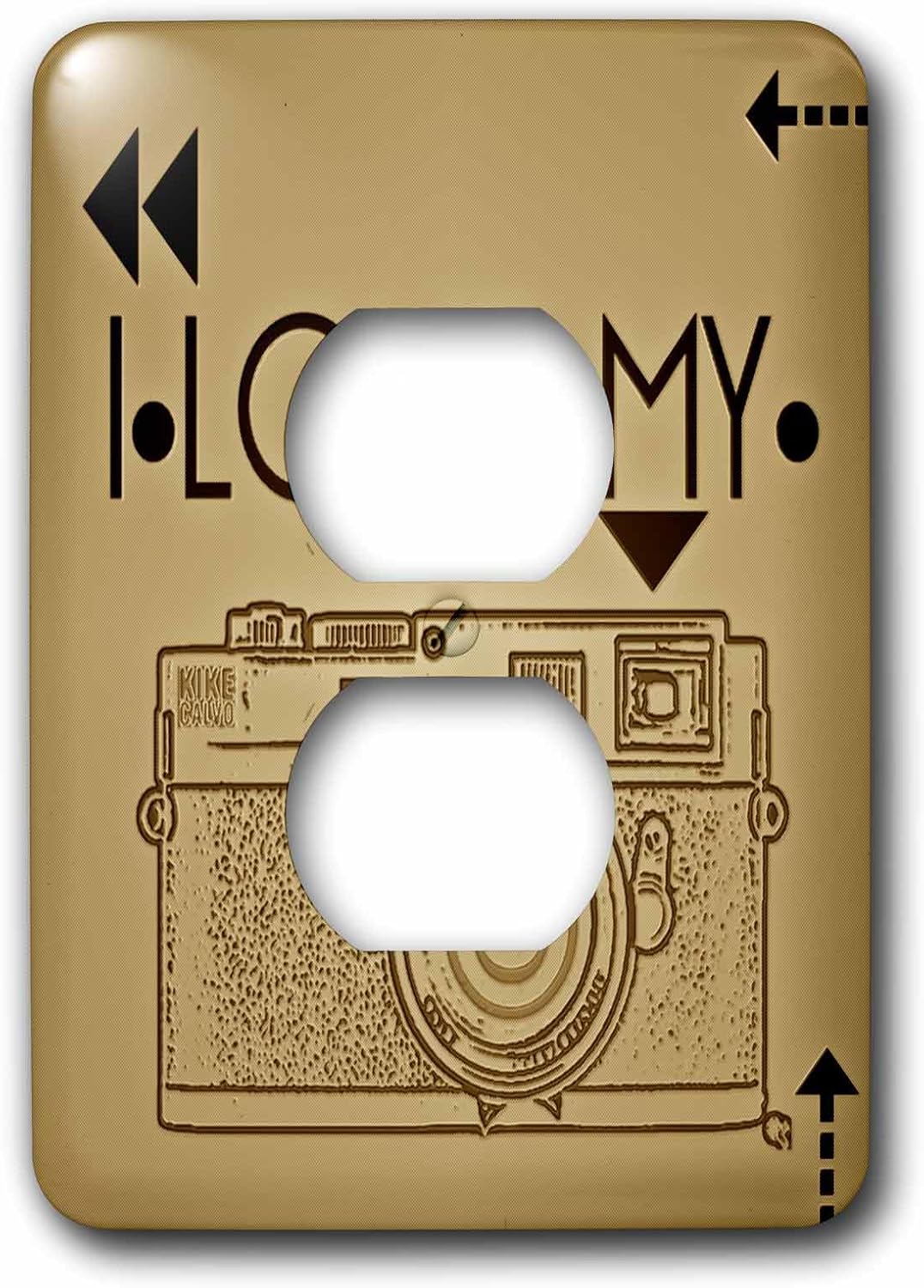 3dRose lsp_17595_6 Picture of A Rangefinder Camera 2 Plug Outlet Cover