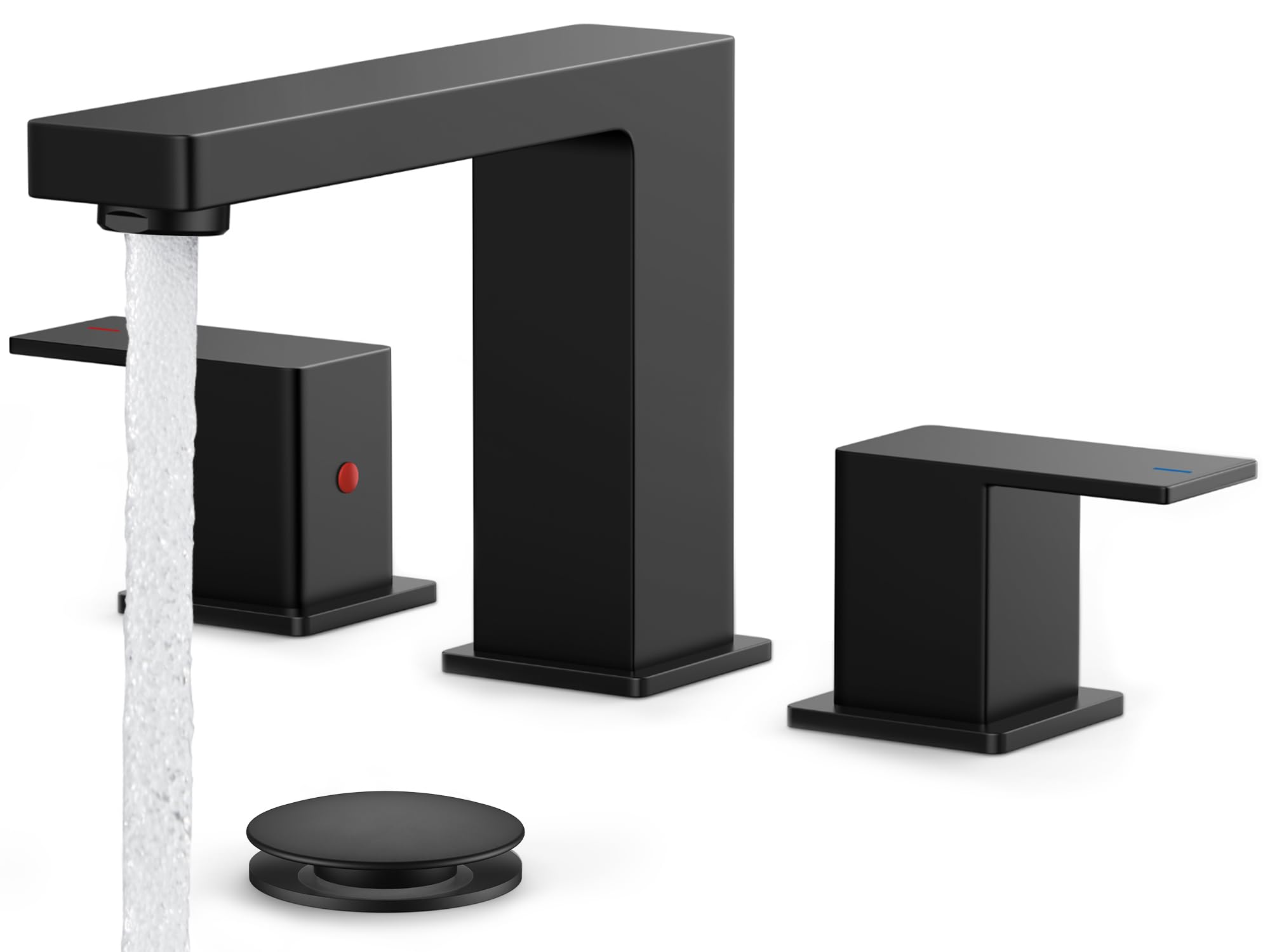 FORIOUS Geometric Black Faucet