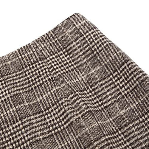 Image of IDEALSANXUN Womens High Waist Plaid Skirt Bodycon Pencil Wool Mini Skirts
