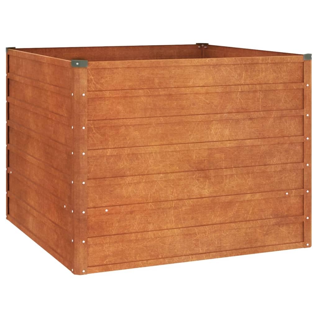vidaXL Garden Raised Bed in Rusty Brown Corten Steel with Anti-Corrosive Properties - Weathering Steel Planter with Ample Space and Safe Design