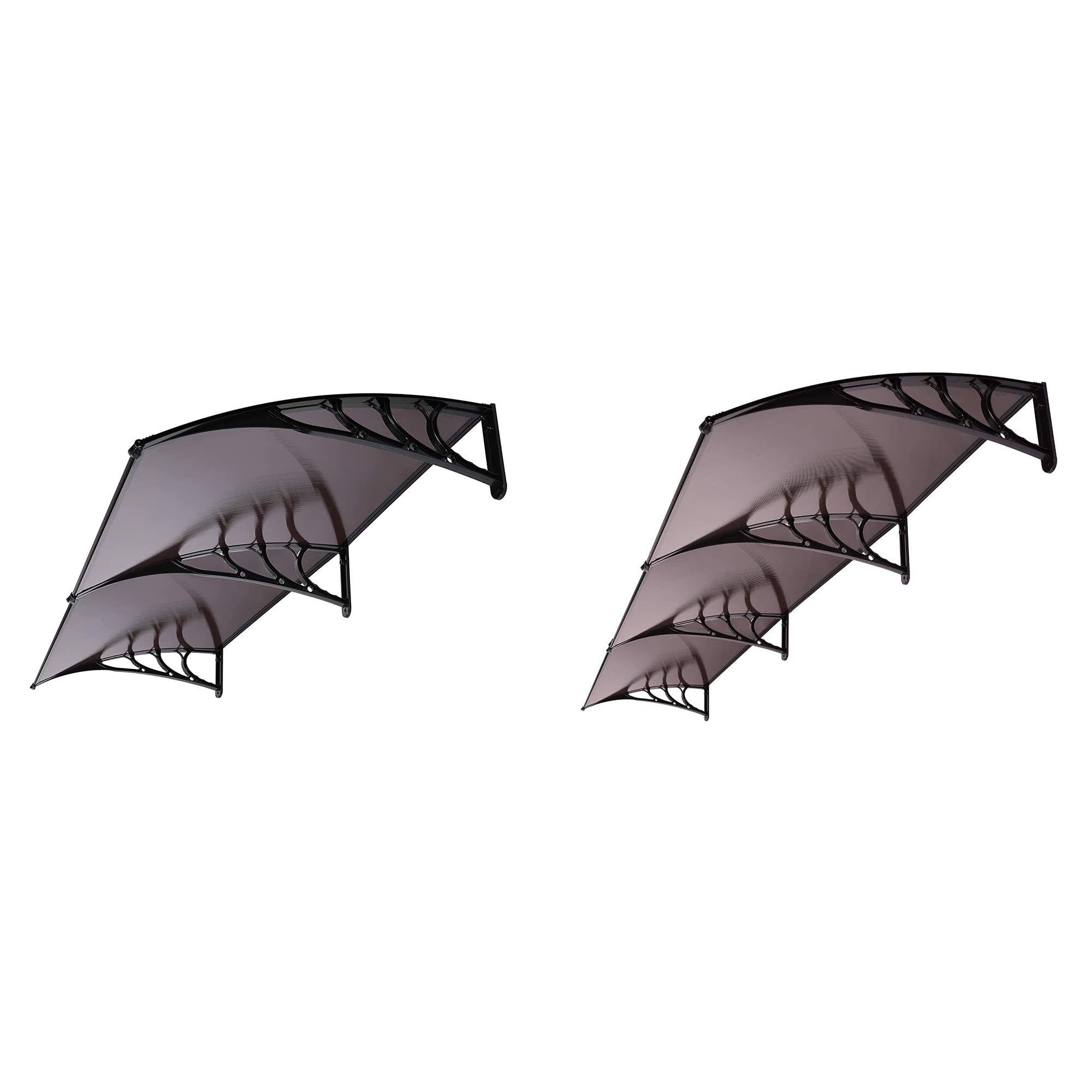 VIVOHOME Polycarbonate Window Door Awning Canopy Brown with