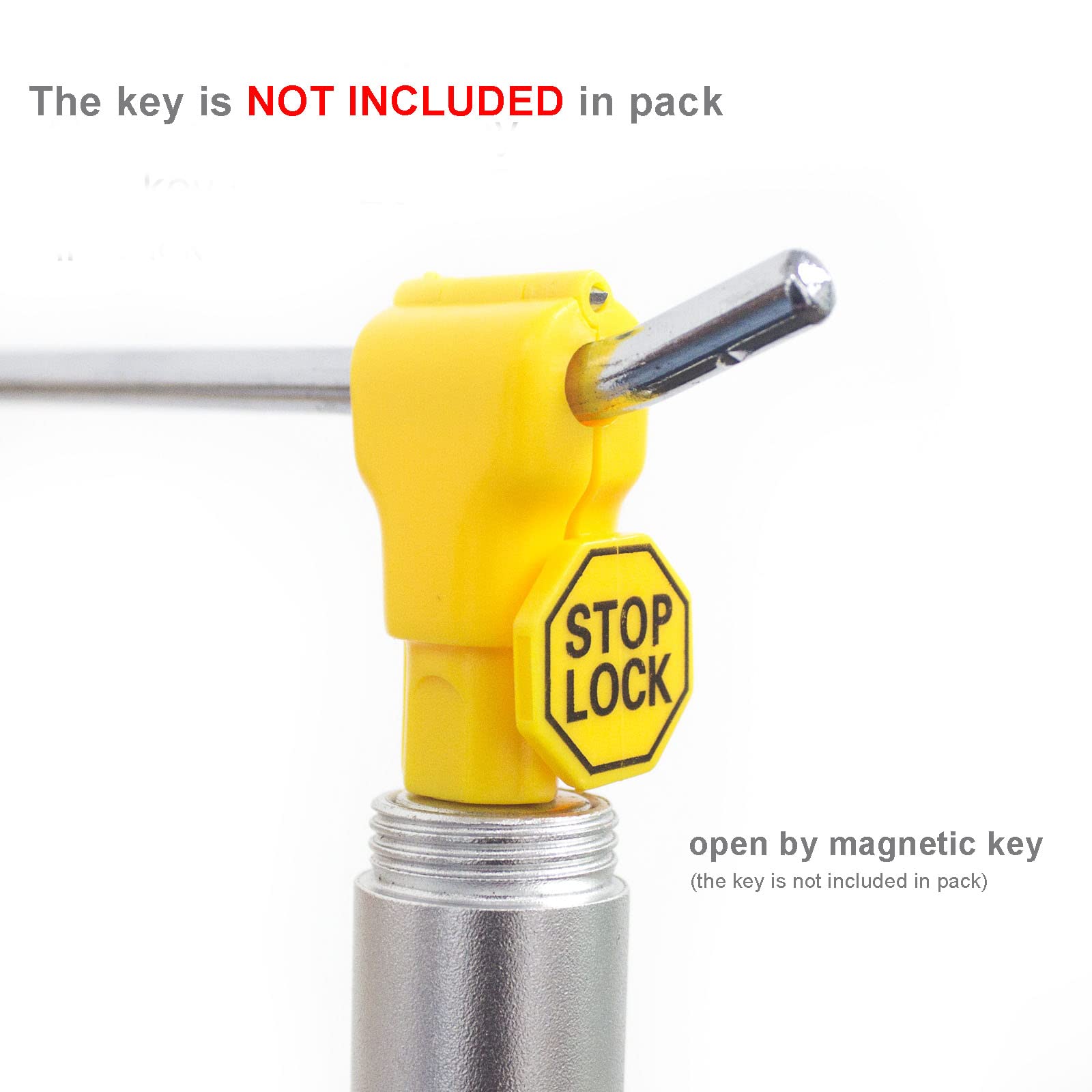 BETERTEK Peg Hook Locks 200 Pack Yellow Anti-Theft Peg Hook Stop Lock Pegboard Slat Wall Hook Display Lock Retail Security Stop Lock