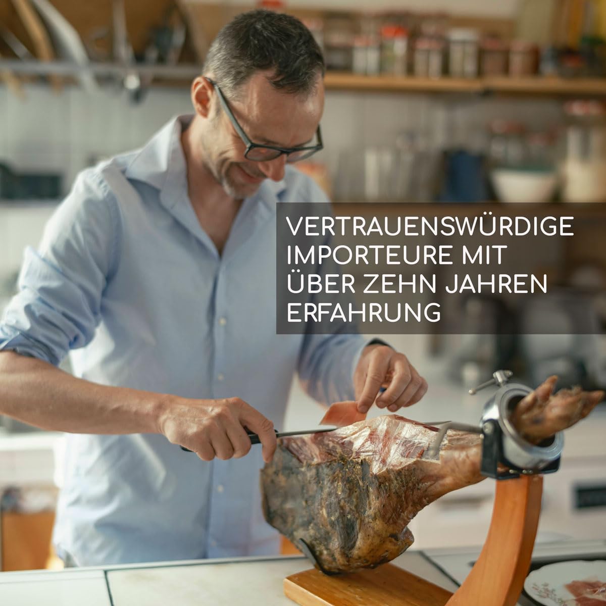Jamon Serrano Spanischer Schinken-Set | 3,5 kg Paleta Serrano Gran Reserva | 100% Natürlich - Ohne Zusatzstoffe oder Konservierungsmittel | Great Taste Awards 2020 | Gold Star Gewinner Serrano