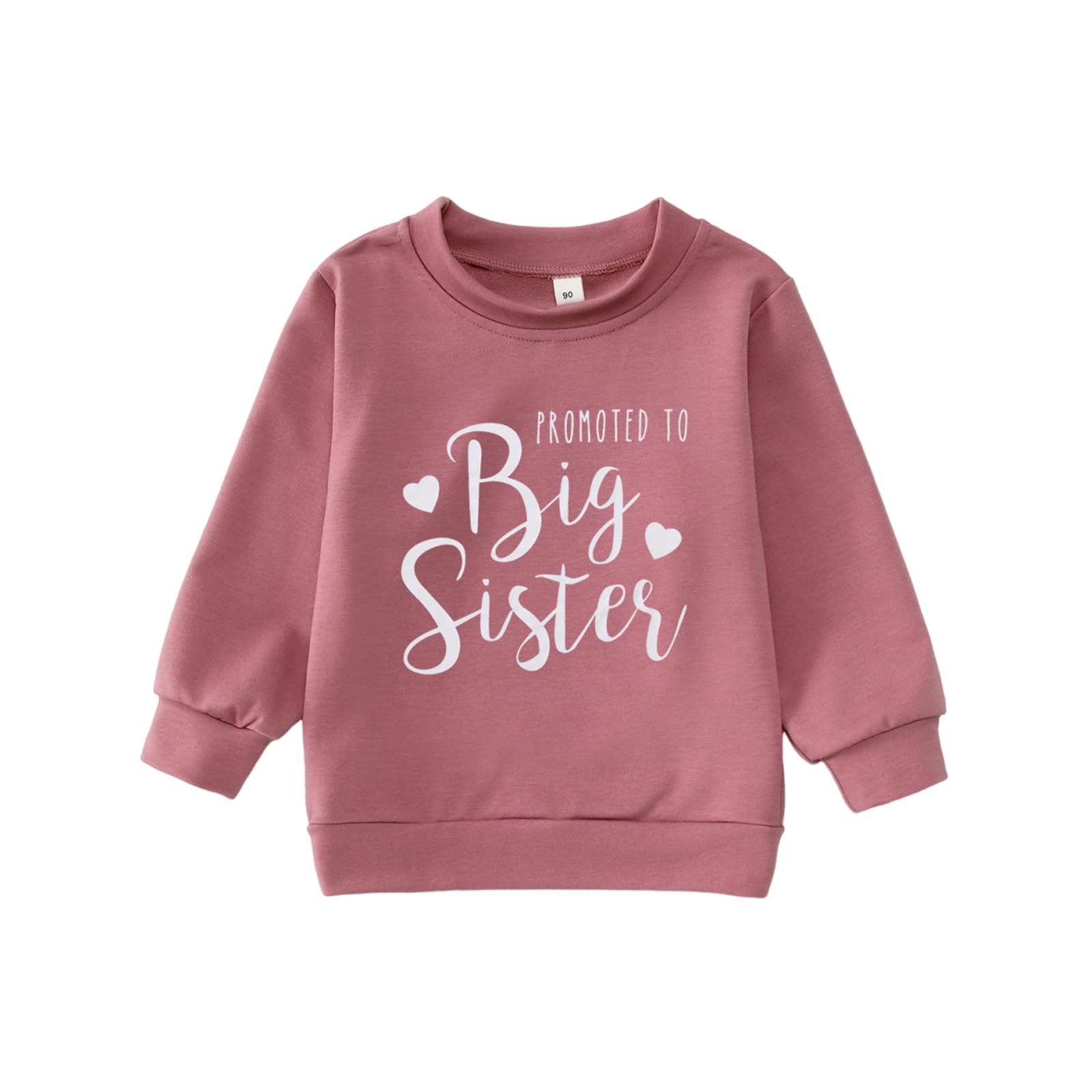 CM C&M WODRO Sudadera Big Sister Anuncio de Bebé Suéter Niñas Niños Camiseta de Manga Larga Promocionado a Hermana Grande Traje Recién Nacido Jersey Hermanos Ropa de Bebé Ropa Cálida para Niños