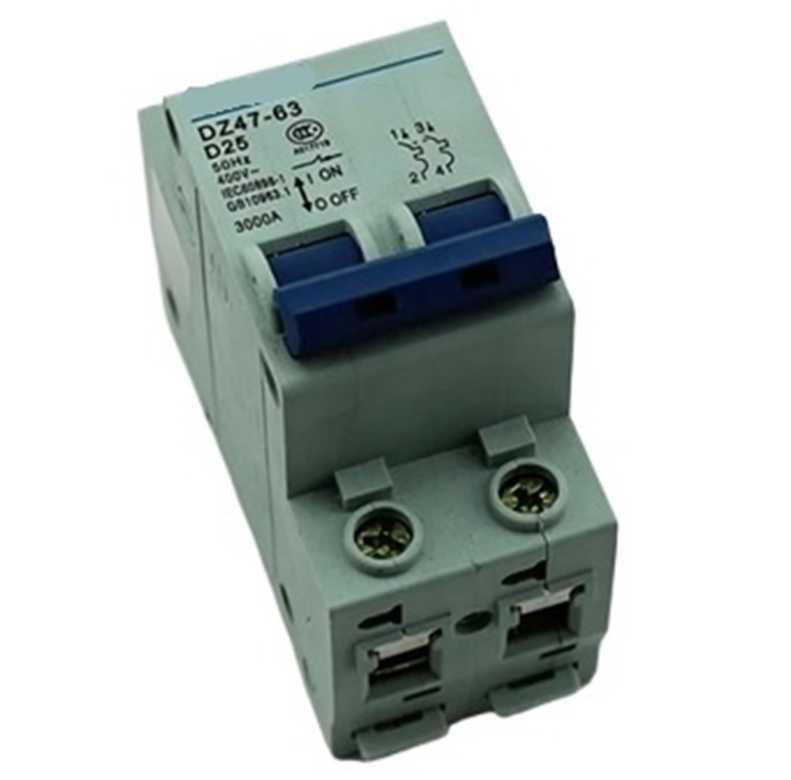 Disyuntor de seguridad 2P 25A D tipo 240V/415V 50HZ/60HZ