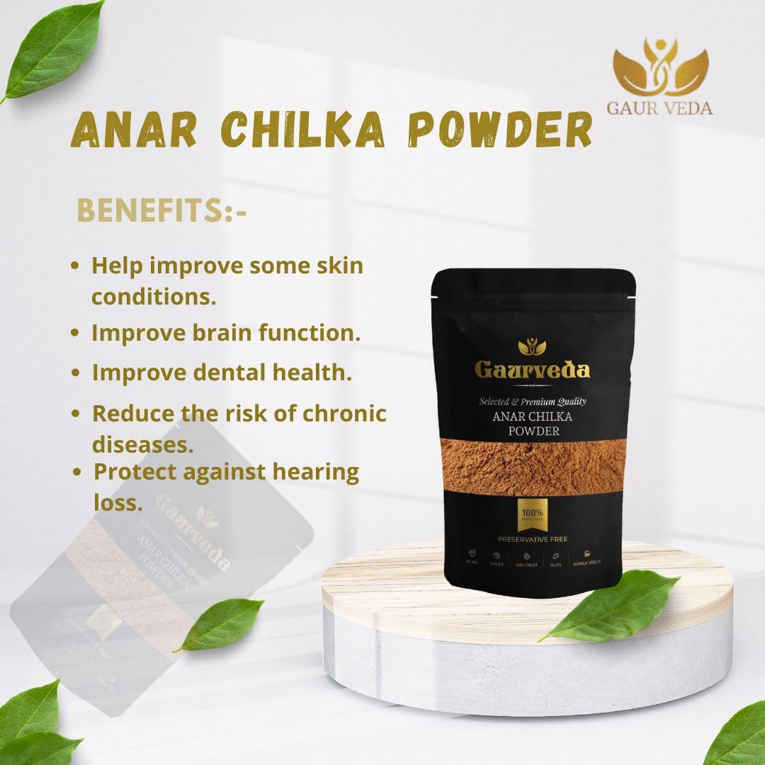 GAURVEDA Anar Chilka Pdr - Nashpal Pdr - Naspal Pdr - Punica Granatum Peel Pdr - Pomegranate Peel Pdr (1000) - Image 4 thumbnail