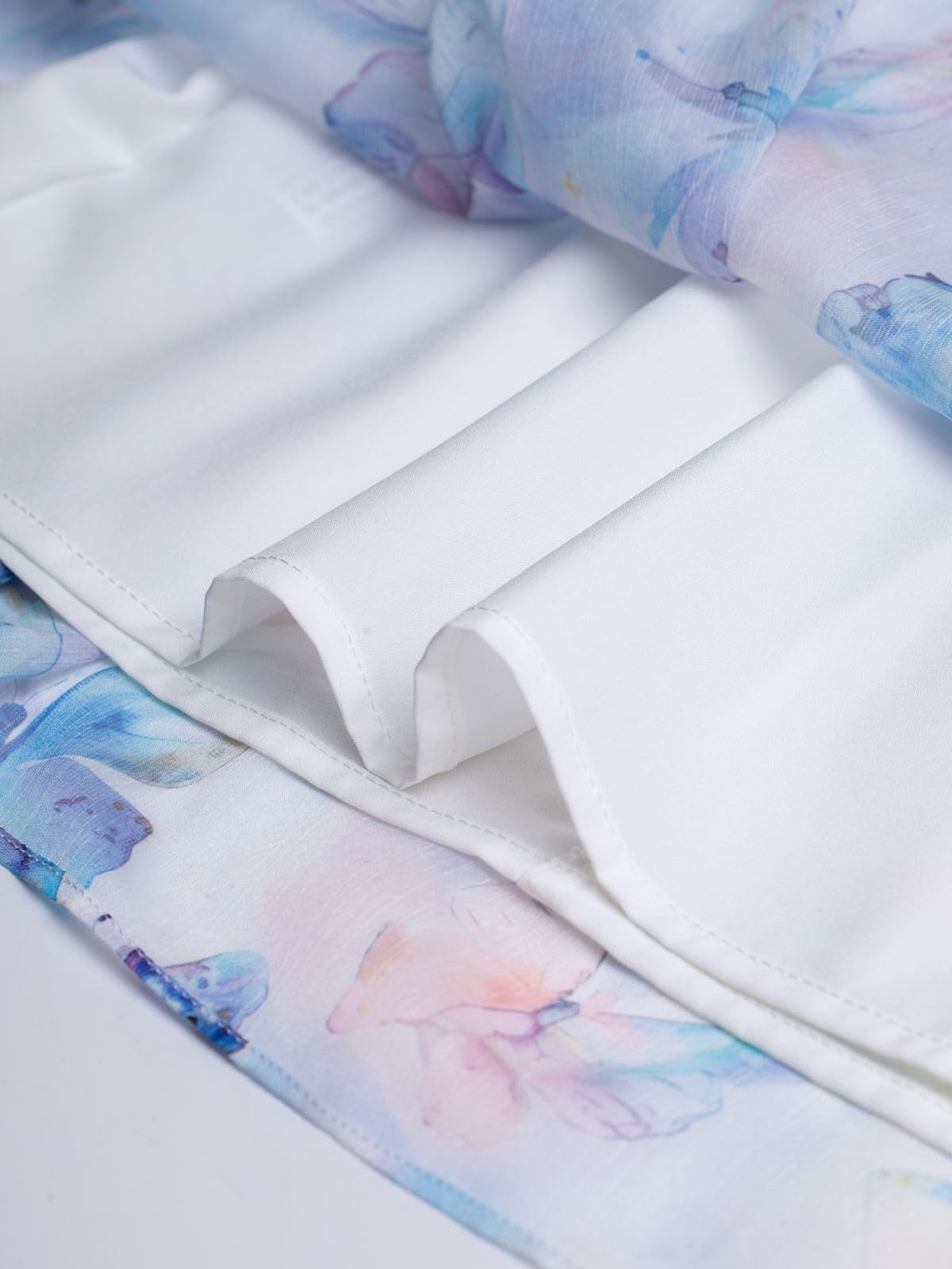 WELAKEN Kleid für Kinder, Mädchen, Blumenmuster, fließend, Sommer, Chiffon, Spaghettiträger, Rüschen, Sommerkleid