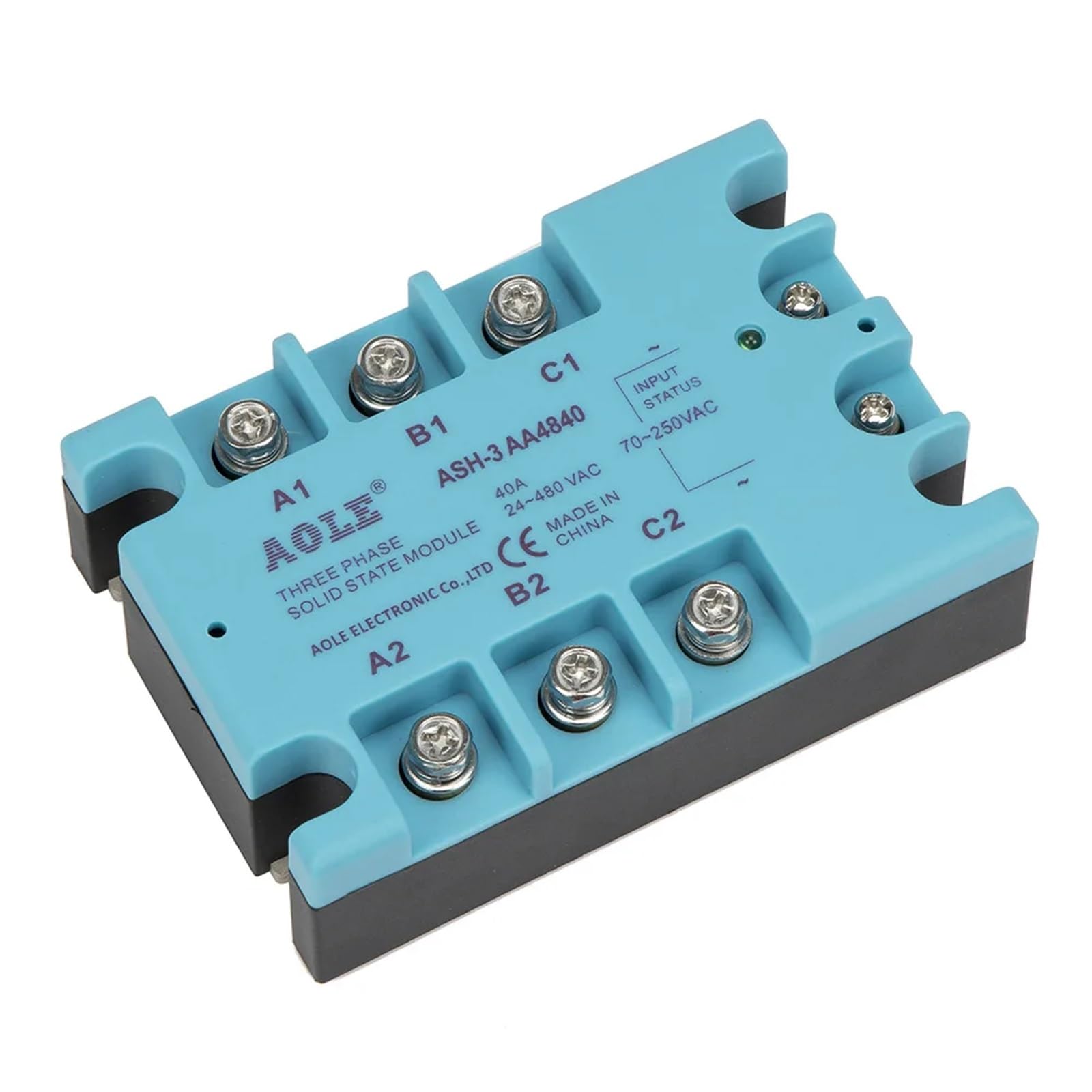 JGNAYRKJQI TSR-40AA Three Phase AC to AC 40A 90-480VAC Solid State Relay/SSR