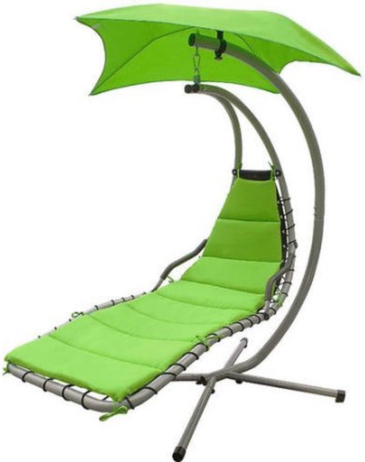 ALEKO HCL001GR Hanging Chaise Lounger Patio Porch Deck