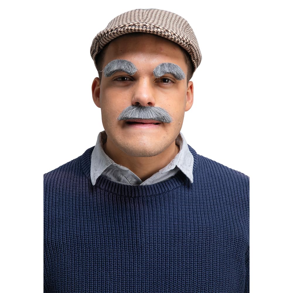 fancy dress grey moustache Beard Costume, Fake Beard, Fake Beard, Fake Beard, Moustache, Funny Costume,  Party, Male Man, Halloween Beard, Facial Hair, Fancy Dress Game, Grey  Moustache : Amazon.de: Toys