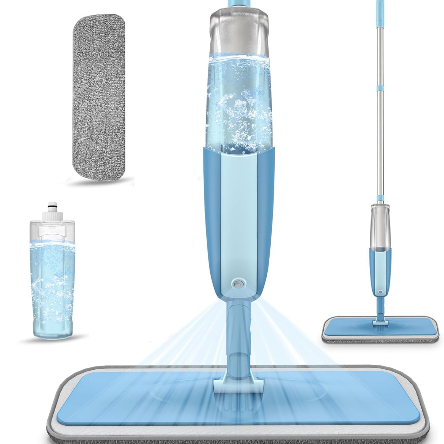 PENTOM Spray Mop Set with Microfiber Washable Pad, Best 360 Degree Easy Floor Cleaning for Home & Office,Kitchen, Aluminum (B0D78NTKJN) Amazon Price History, Amazon Price Tracker